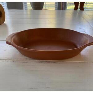 Vintage Copco AU7 10" Terra Cotta Bakeware Dish